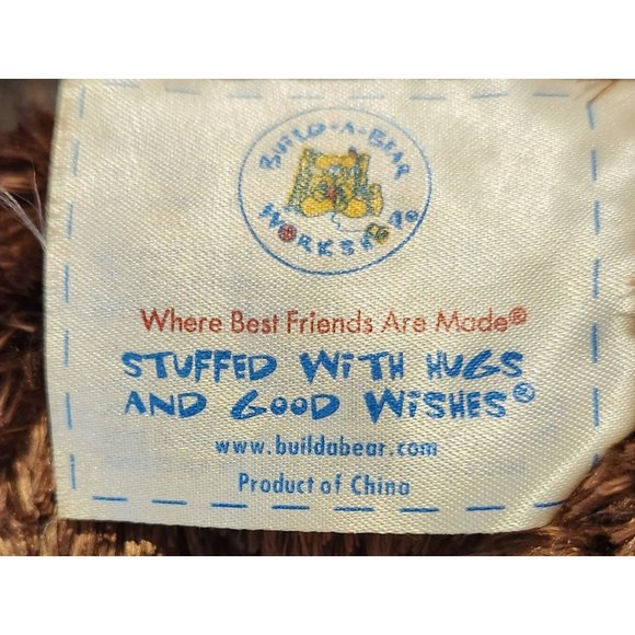 Build A Bear BAB Monkey Plush 18" Clothed Denim Skirt Striped Top Flowers EUC - Picture 4 of 5